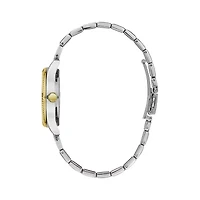 Caravelle Designed By Bulova Womens Two Tone Stainless Steel Bracelet Watch 45m112