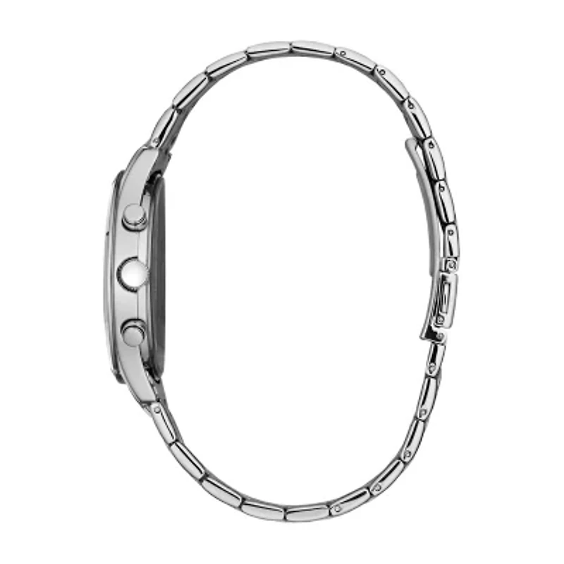 Caravelle Designed By Bulova Mens Silver Tone Stainless Steel Bracelet Watch 43b158