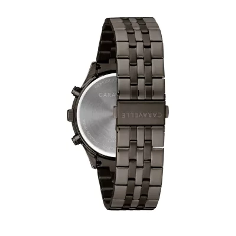 Caravelle Designed By Bulova Mens Chronograph Stainless Steel Bracelet Watch 45a141