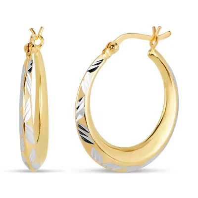 18K Gold Over Silver Hoop Earrings