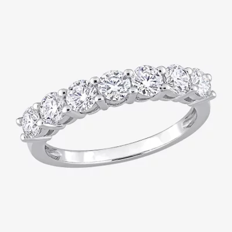 Womens 1 CT. T.W. Lab Created White Moissanite 10K Gold Eternity Band