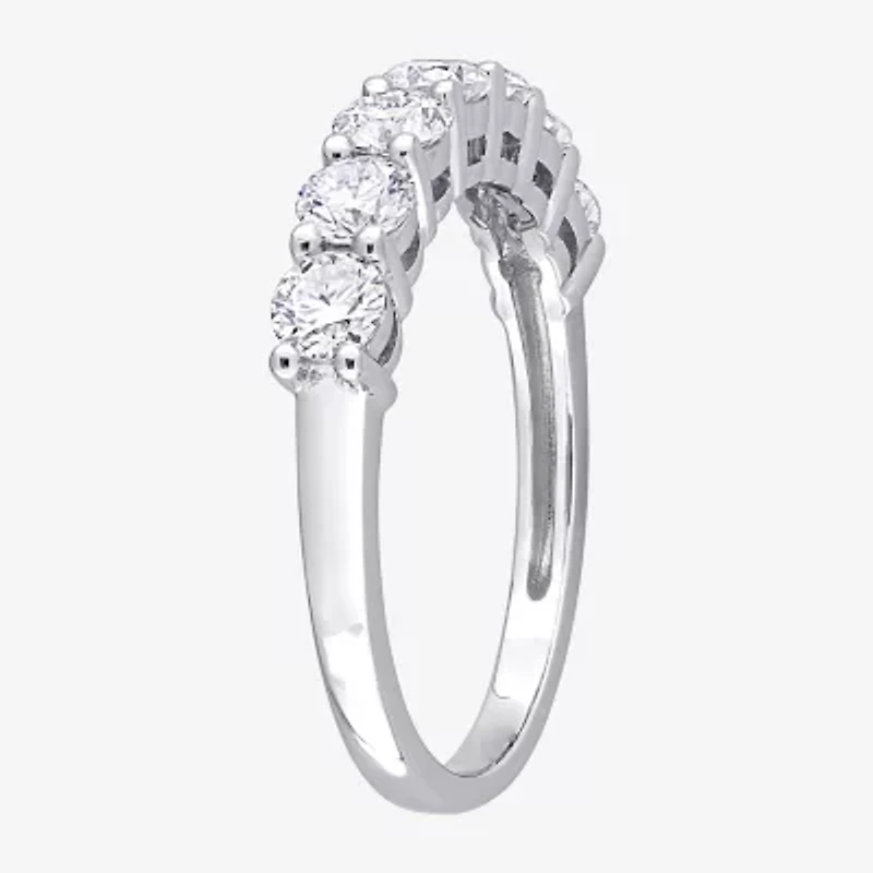 Womens 1 CT. T.W. Lab Created White Moissanite 10K Gold Eternity Band