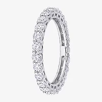 Womens 2.5MM 1 1/2 CT. T.W. Lab Created White Moissanite 10K Gold Eternity Band