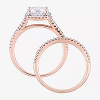 Womens 1/3 CT. T.W. Lab Created White Moissanite 14K Rose Gold Bridal Set
