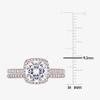 Womens 1/3 CT. T.W. Lab Created White Moissanite 14K Rose Gold Bridal Set