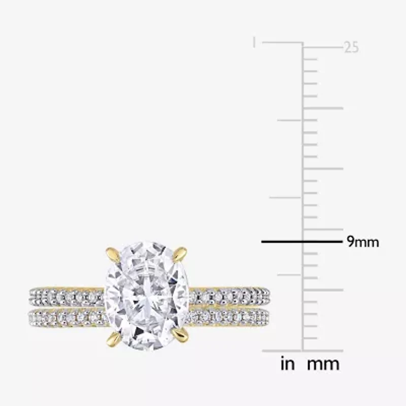 Womens 1/ CT. T.W. Lab Created White Moissanite 14K Gold Bridal Set
