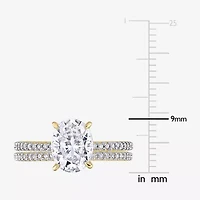 Womens 1/ CT. T.W. Lab Created White Moissanite 14K Gold Bridal Set