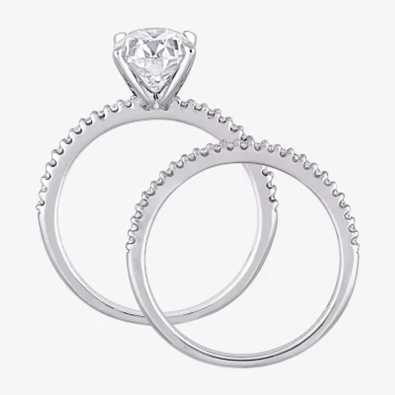Womens 1/ CT. T.W. Lab Created White Moissanite 14K Gold Bridal Set