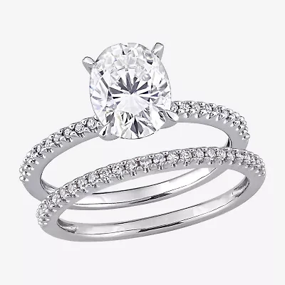 Womens 1/ CT. T.W. Lab Created White Moissanite 14K Gold Bridal Set