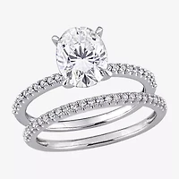 Womens 1/ CT. T.W. Lab Created White Moissanite 14K Gold Bridal Set