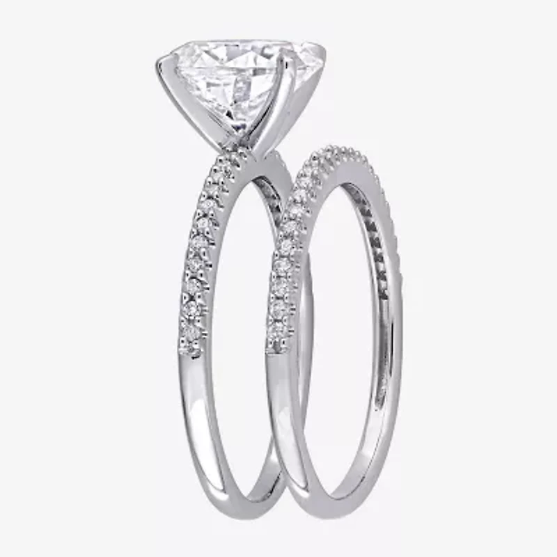 Womens 1/ CT. T.W. Lab Created White Moissanite 14K Gold Bridal Set