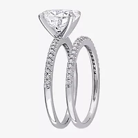 Womens 1/ CT. T.W. Lab Created White Moissanite 14K Gold Bridal Set