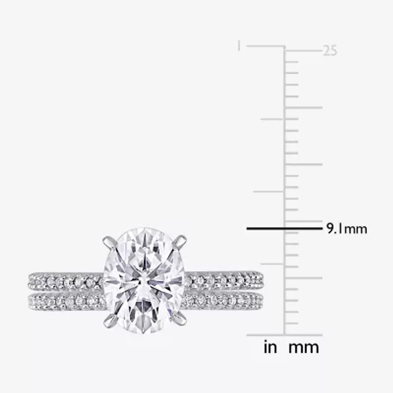 Womens 1/ CT. T.W. Lab Created White Moissanite 14K Gold Bridal Set
