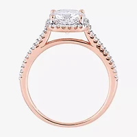 Womens 1/4 CT. T.W. Lab Created White Moissanite 14K Rose Gold Engagement Ring