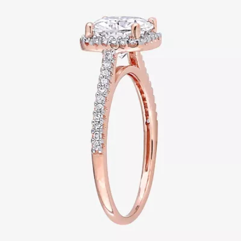 Womens 1/4 CT. T.W. Lab Created White Moissanite 14K Gold Engagement Ring