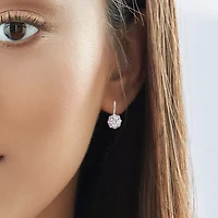 Womens 3 1/6 Ct. T.W. Lab Created White Moissanite Sterling Silver Drop Earrings
