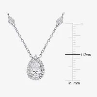Womens 1 1/2 CT. T.W. Lab Created White Moissanite Sterling Silver 18 Inch Pendant Necklace
