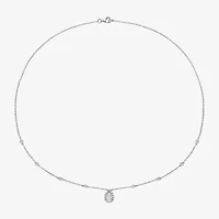 Womens 1 1/2 CT. T.W. Lab Created White Moissanite Sterling Silver 18 Inch Pendant Necklace
