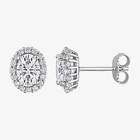 2 1/3 CT. T.W. Lab Created White Moissanite Sterling Silver 9.8mm Stud Earrings