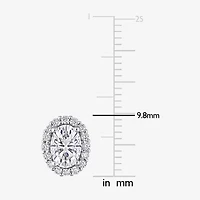 2 1/3 CT. T.W. Lab Created White Moissanite Sterling Silver 9.8mm Stud Earrings