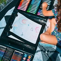 Art 101 Budding Artist Pop-Up Easel 150 Piece Doodle and Color Art Set