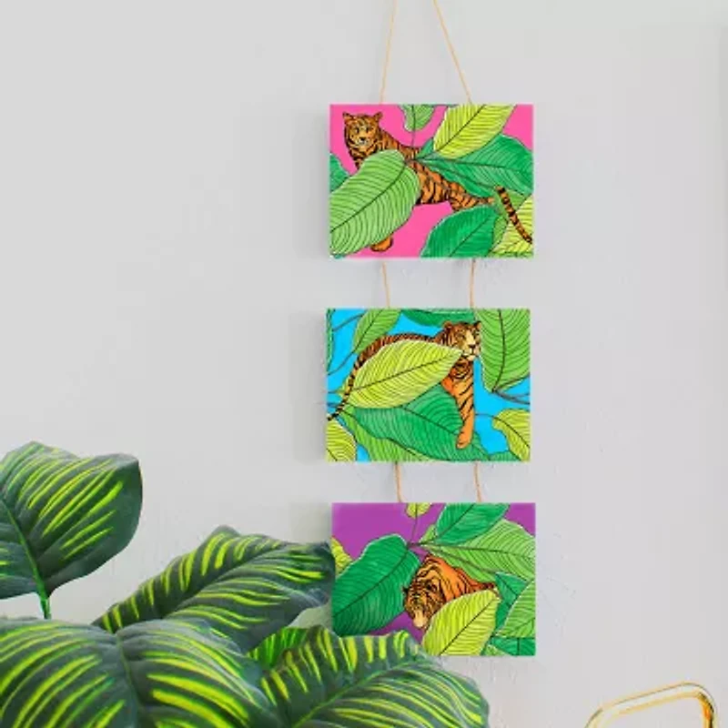 Art 101 Gallery Hanging Canvas Wall Art Set Including Two Designs With Acrylic Paint