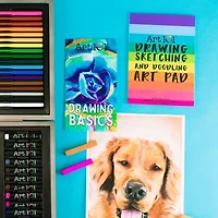Art 101 Drawing, Sketching, and Doodling 111 Piece Wood Art Set