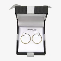 Womens 10K Gold 20mm Round Hoop Earrings