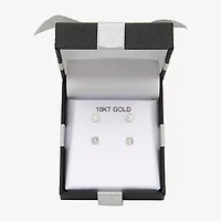 Womens Cubic Zirconia 10K Gold 2 Pair Earring Set