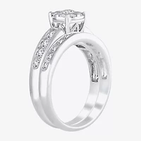 Round 1 CT.T.W. Natural Diamond Side Stone Bridal Set 10K or 14K Gold