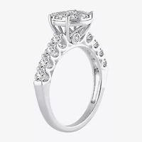 Womens 2 CT. T.W. Natural White Diamond 14K Gold Round Halo Bridal Set