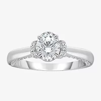 (I / I1) Womens 1 CT. T.W. Lab Grown White Diamond 10K or 14K Gold Oval Solitaire Engagement Ring