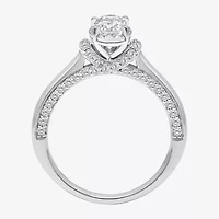 (I / I1) Womens 1 CT. T.W. Lab Grown White Diamond 10K or 14K Gold Oval Solitaire Engagement Ring