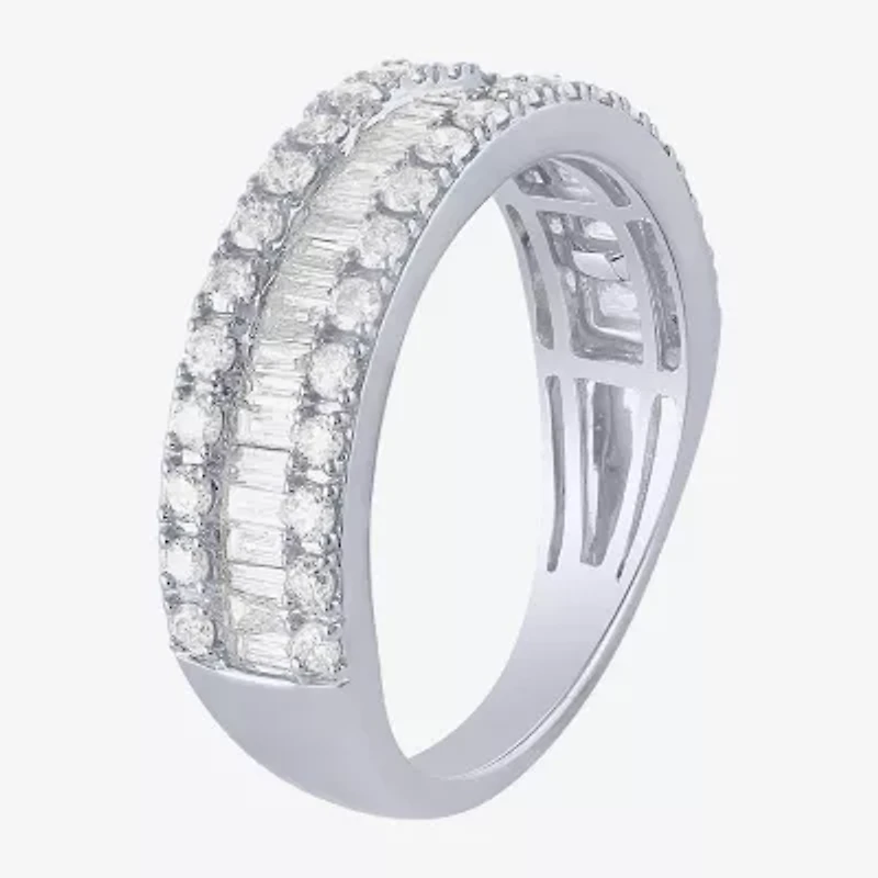 Womens 2.5MM 1 CT. T.W. Natural White Diamond 14K Gold Anniversary Wedding Band