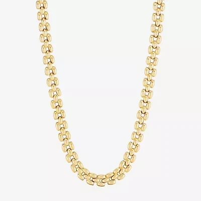 Womens 14K Gold 18 Inch Link Necklace