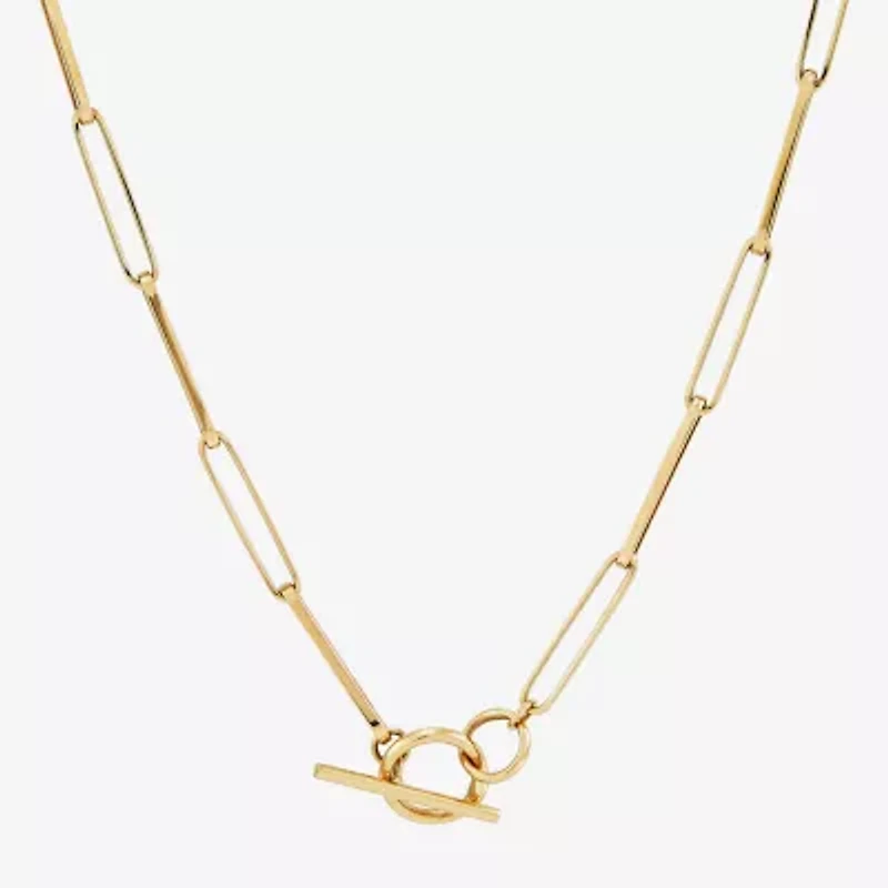 Womens 14K Gold Inch Link Necklace