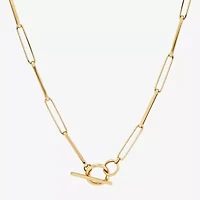 Womens 14K Gold Inch Link Necklace