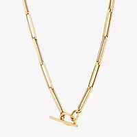 Womens 14K Gold Inch Link Necklace