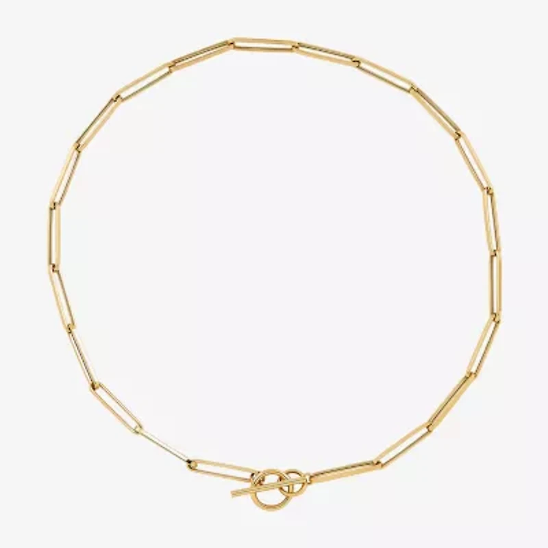 Womens 14K Gold Inch Link Necklace