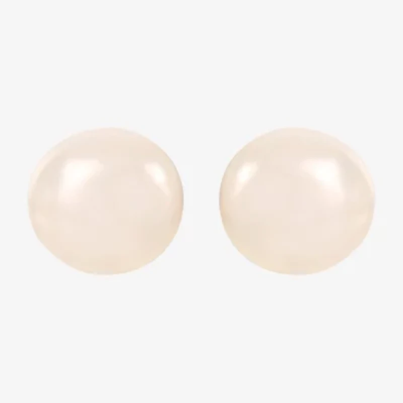 White Cultured Freshwater Pearl 14K Gold 4.1mm Stud Earrings
