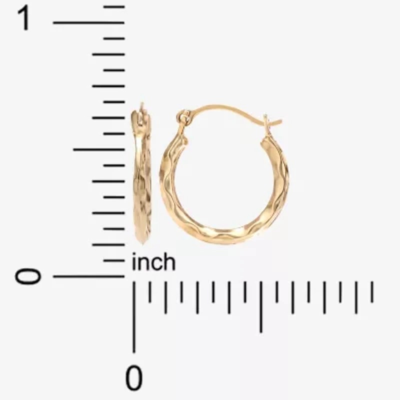 Girls 14K Gold 13.2mm Hoop Earrings