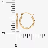 Girls 14K Gold 13.2mm Hoop Earrings