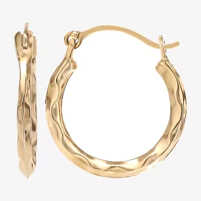 Girls 14K Gold 13.2mm Hoop Earrings