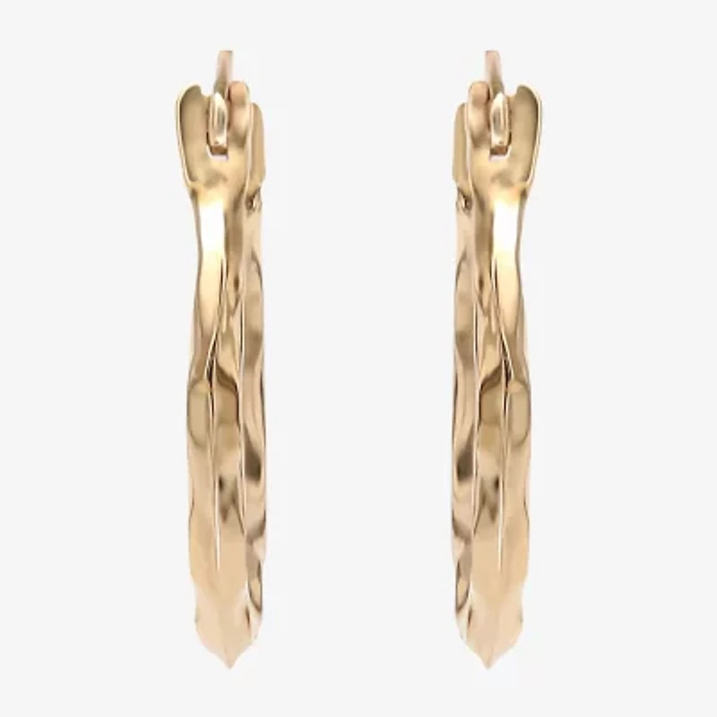 Girls 14K Gold 13.2mm Hoop Earrings
