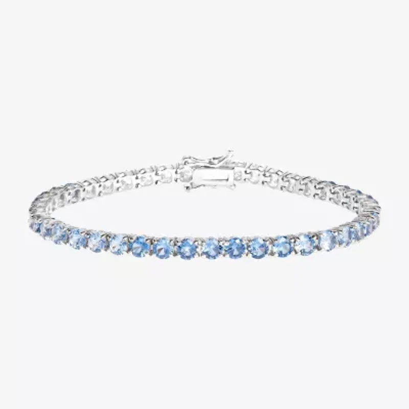 Womens Sterling Silver 7.25 Inch Tennis Bracelet