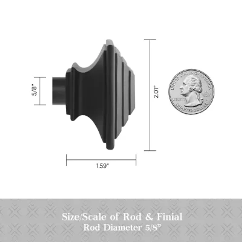 Kenney Collection™ Fast Fit™ Easy Install Mission 5/8 Adjustable Curtain Rod