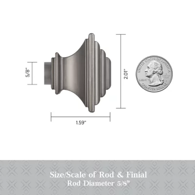 Kenney Collection™ Fast Fit™ Easy Install Mission 5/8 IN Adjustable Curtain Rod