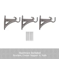 Kenney Collection™ Fast Fit™ Easy Install Mission 5/8 IN Adjustable Curtain Rod