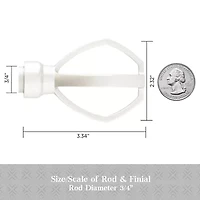 Kenney Dsigner Collection™  Lance 3/4 Adjustable Curtain Rod