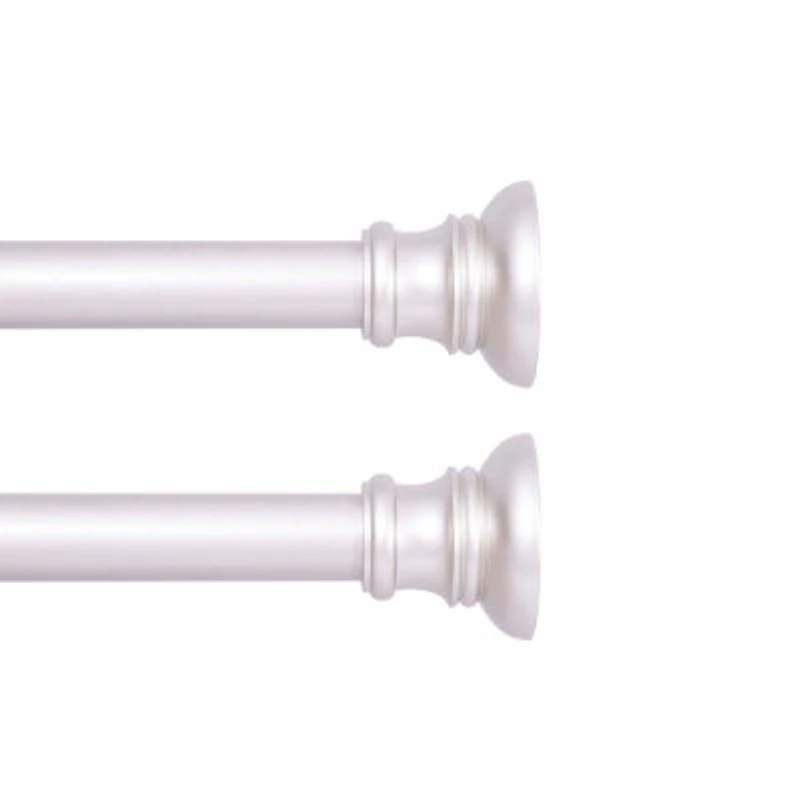Kenney Easy Install Collection™ Fast Fit™ No Tools Nicholas 2-Pack 5/8 IN Tension Curtain Rod